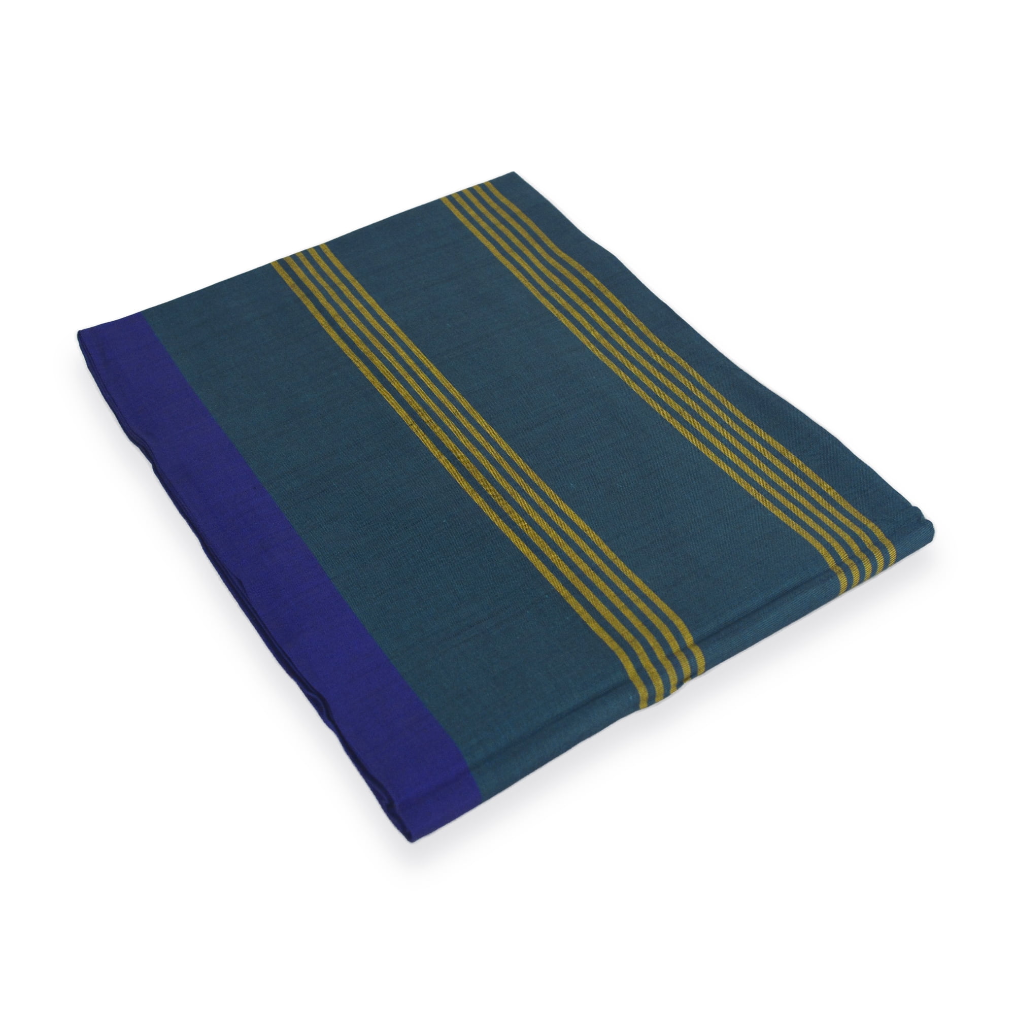 Pearl Sarongs – Ready Made 100% Cotton Sarong Ocean Blue, Gold & Blue