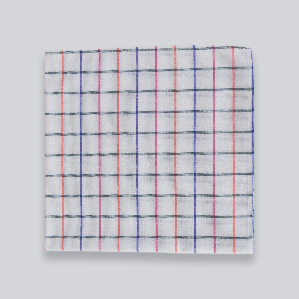 Square Cotton Serviette Napkin 22x22 (Inches) Checkered Style Handloom