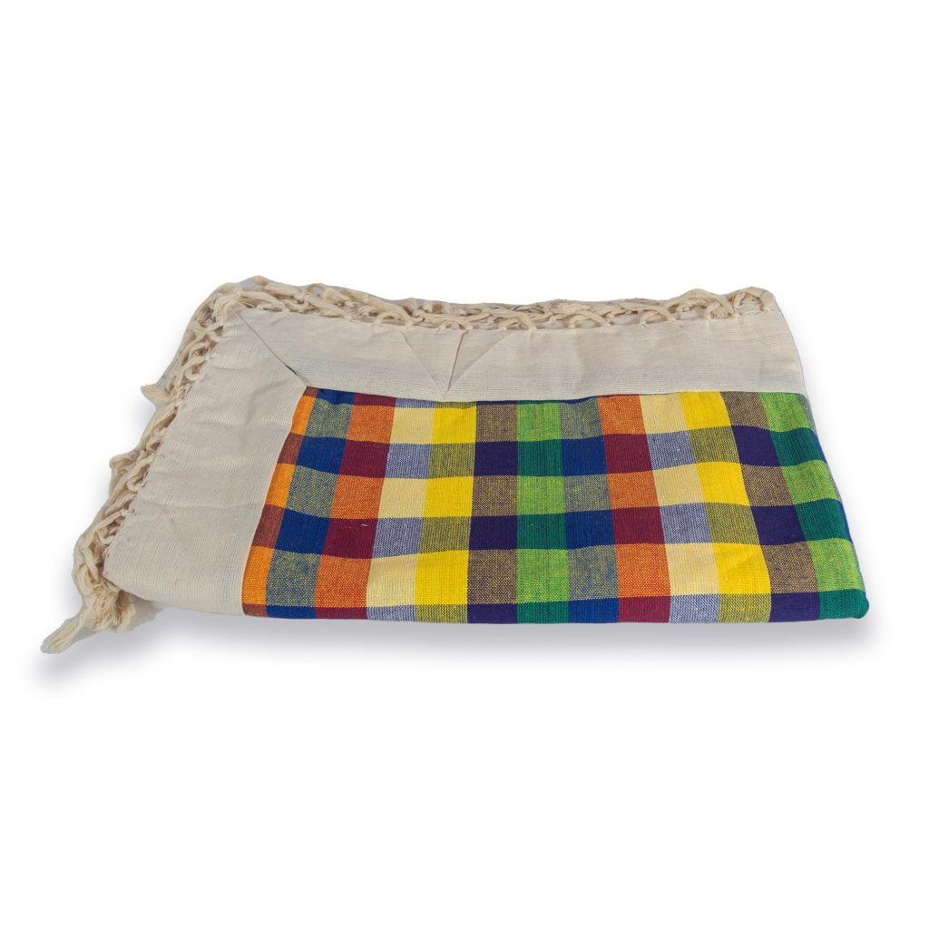 Table Cloths Small Checkered Orange, Blue & Yellow