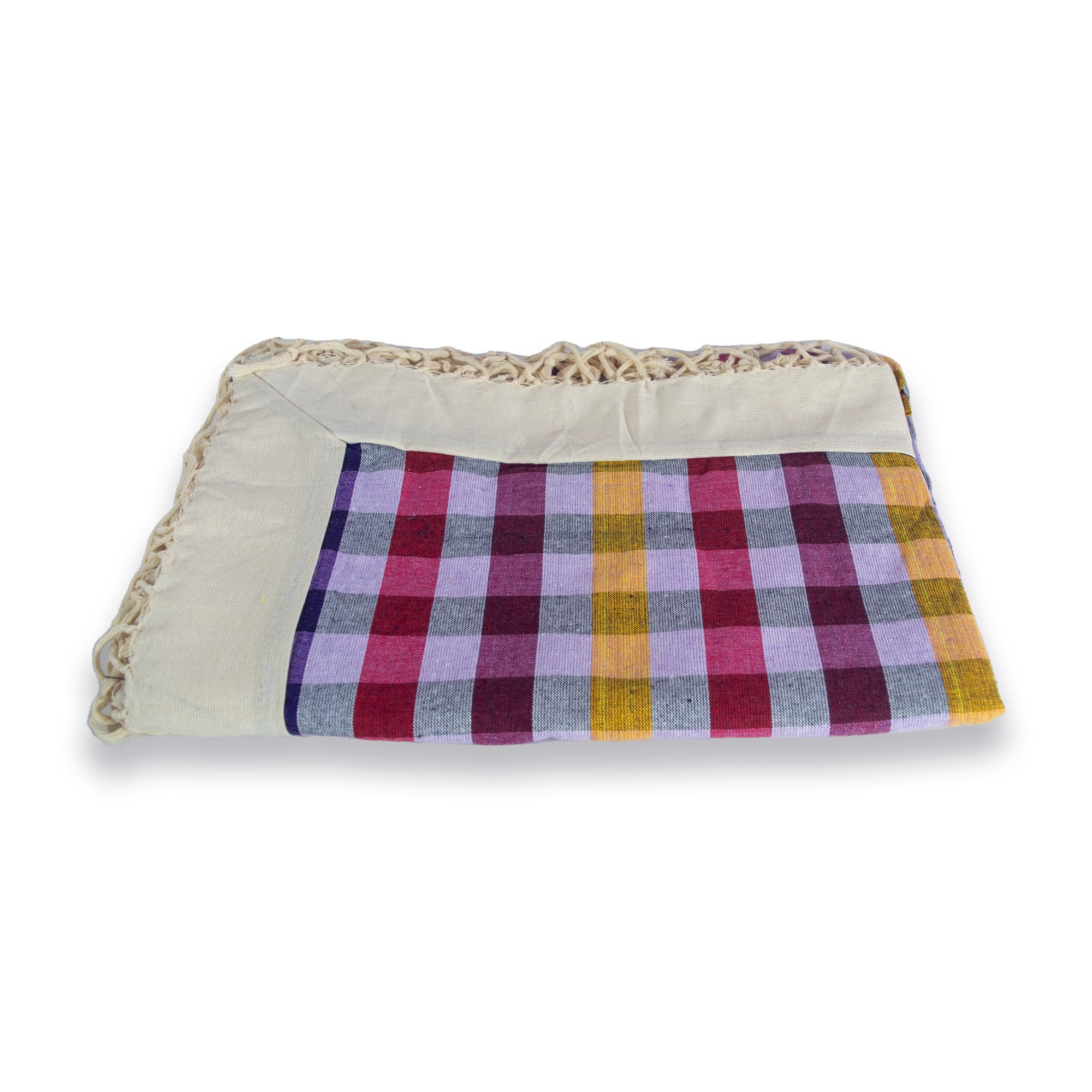 Table Cloths Small Checkered Purple, Red & Yellow