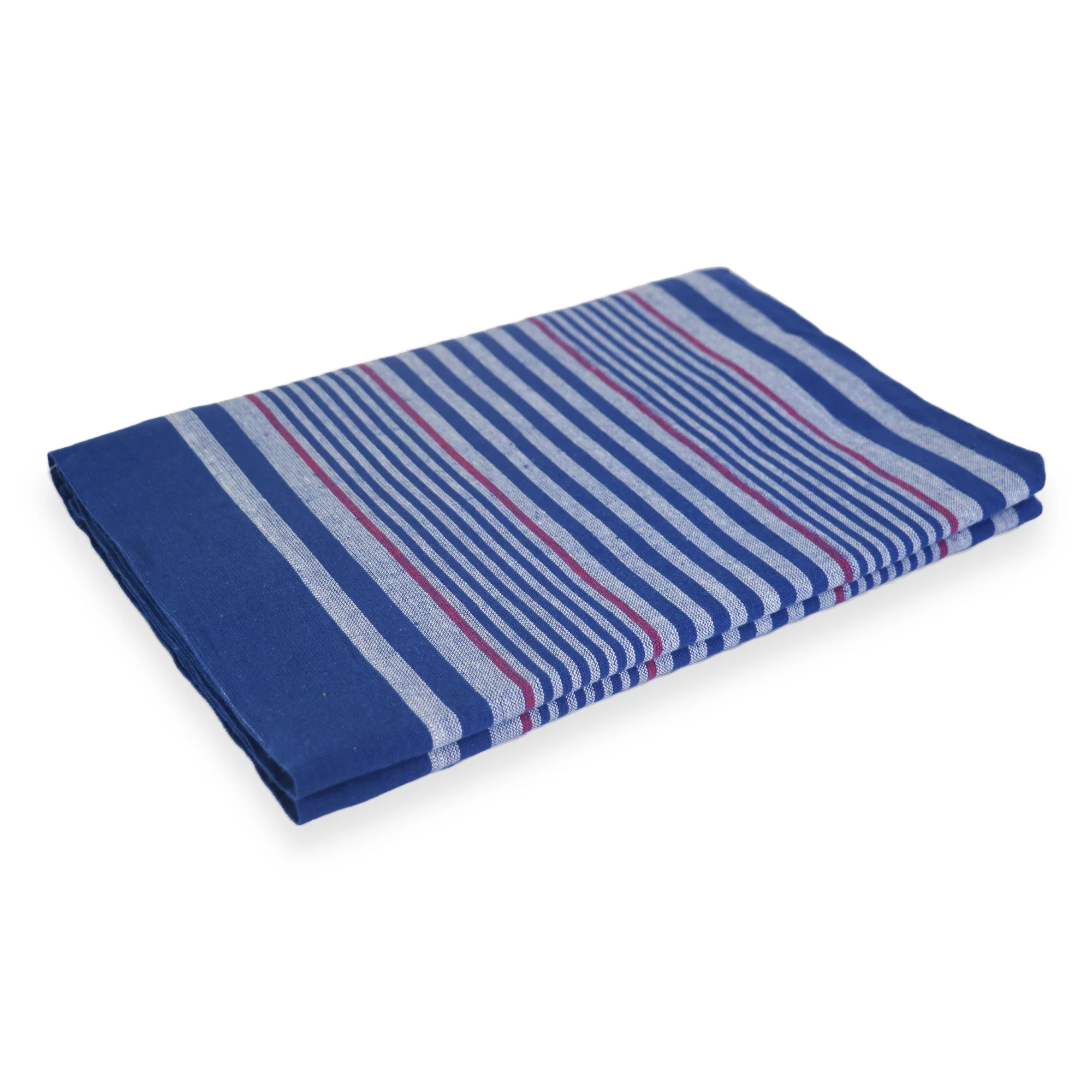 Blue Handloom Cotton Bed Sheets 54x80 (Inches) Light Color for Double, Single Beds
