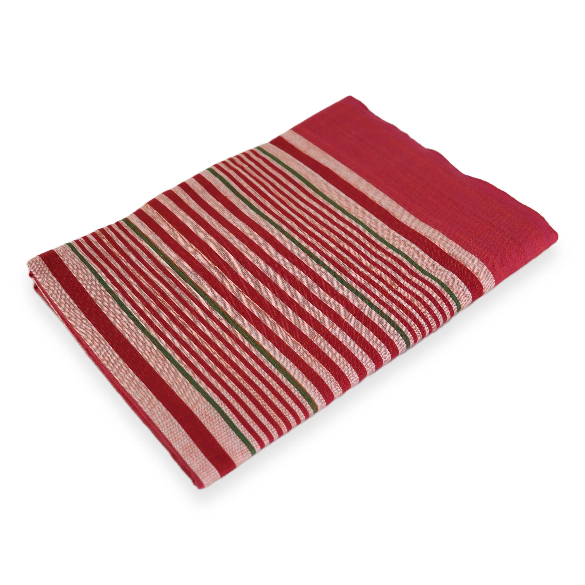 Red Handloom Cotton Bed Sheets 54x80 (Inches) Light Color for Double, Single Beds