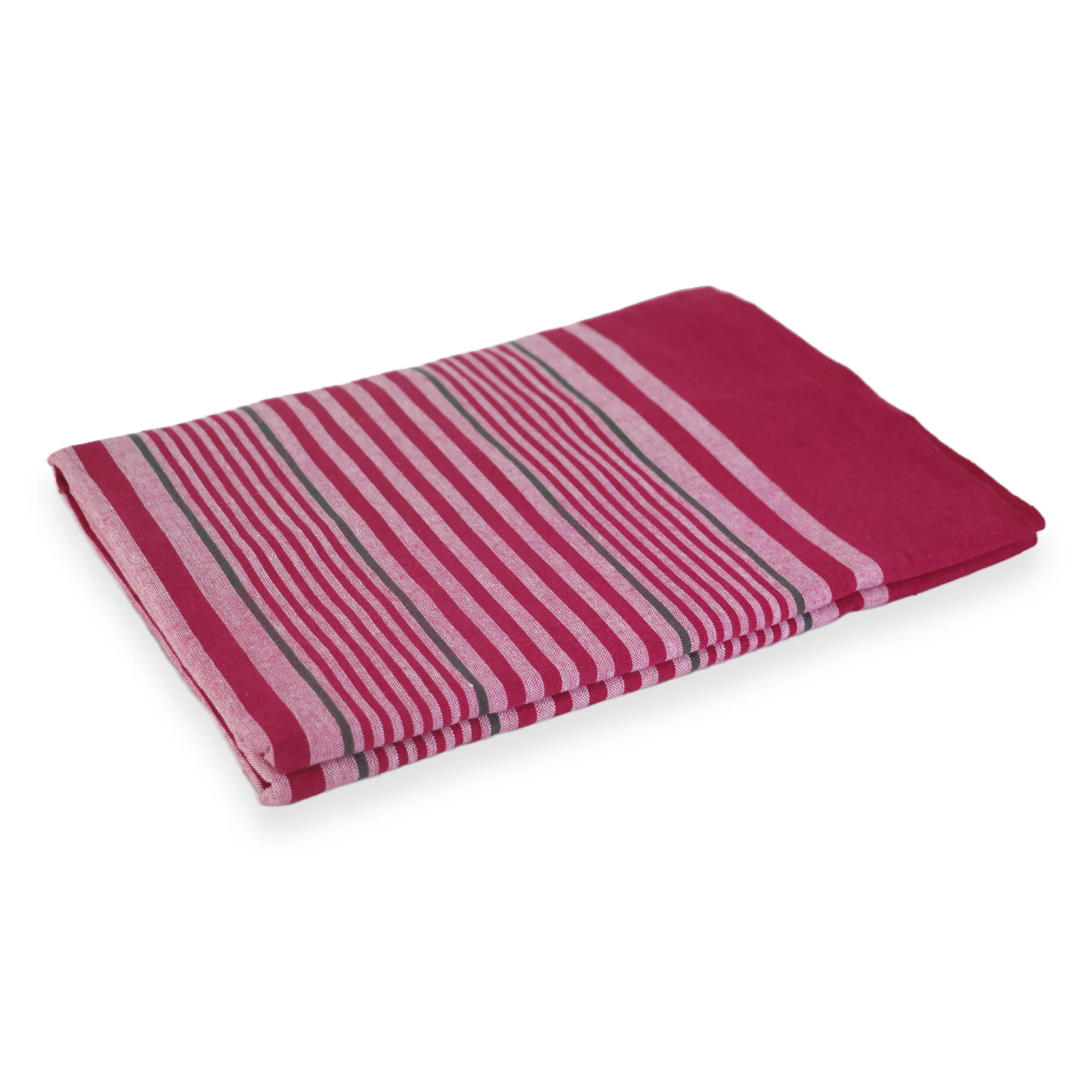 Dark Pink Handloom Cotton Bed Sheets 54x80 (Inches) Light Color for Double, Single Beds