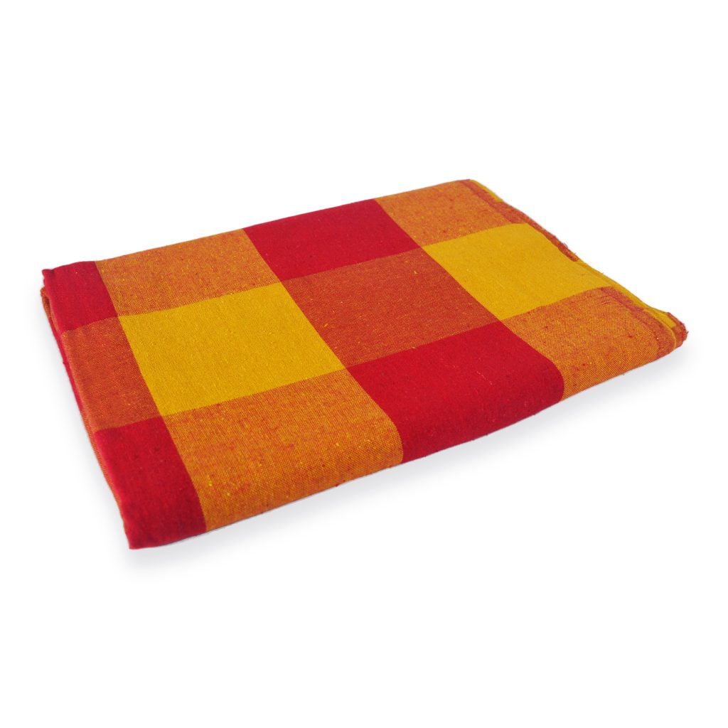 Red Handloom Cotton Bed Sheets 54x80 (Inches) for Double, Single Beds