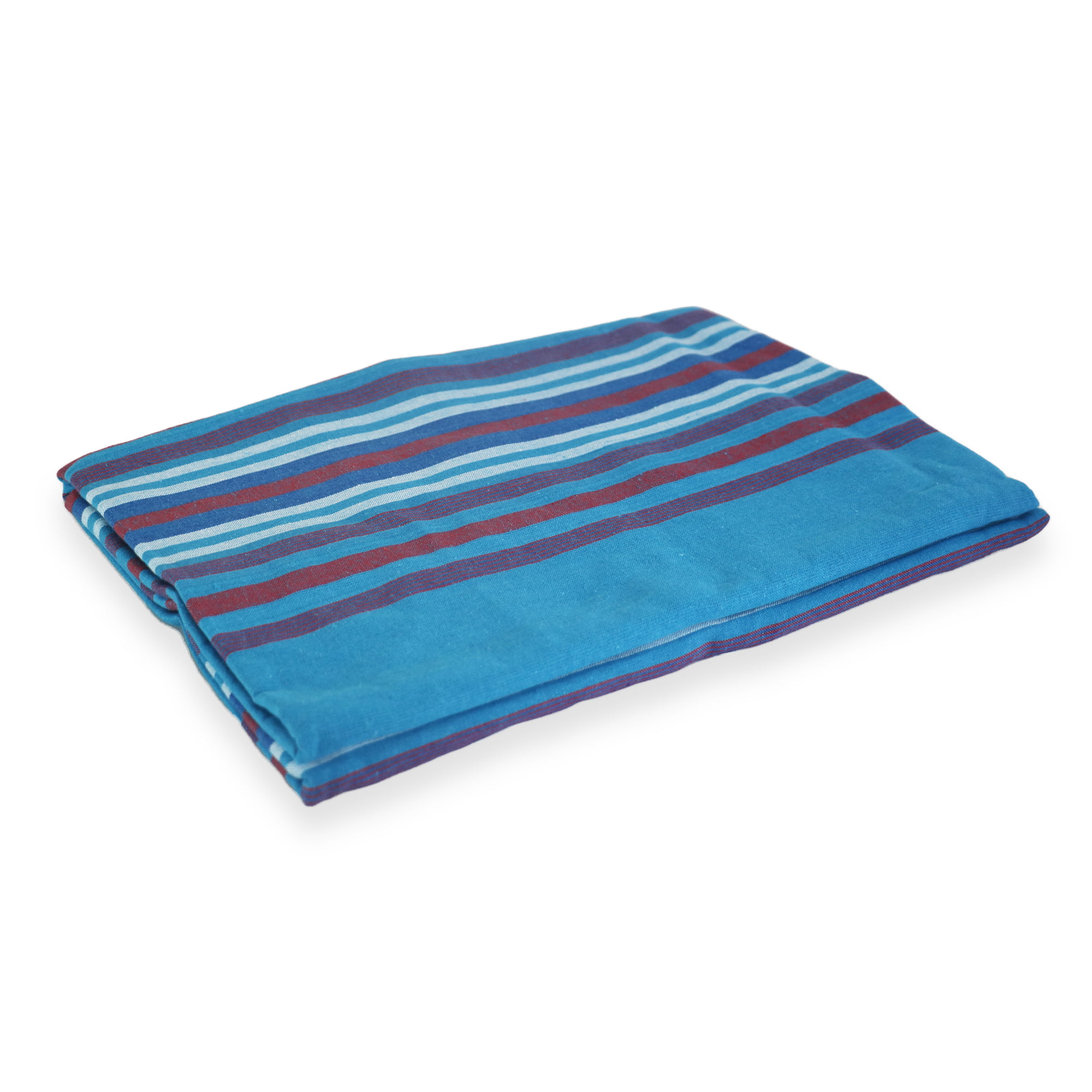 Bed Sheet Cotton Handloom 90x90 (Inches) Light Blue